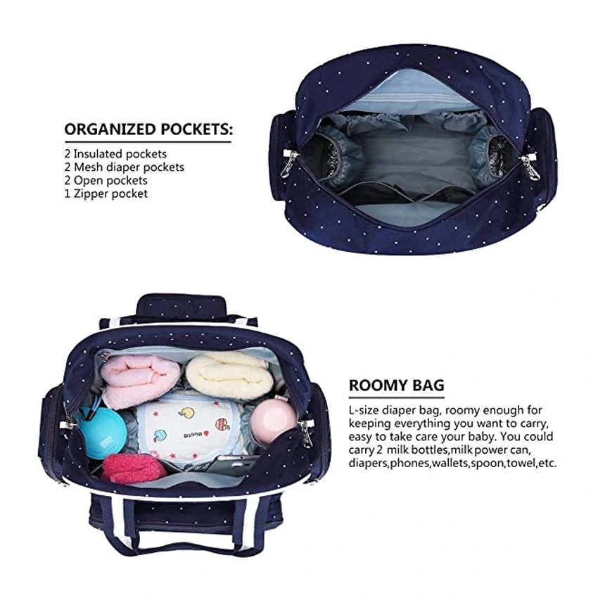 Nylon Polyester Baby Changing Bag Diaper Mummy Bag for Outdoor Daily Mommy