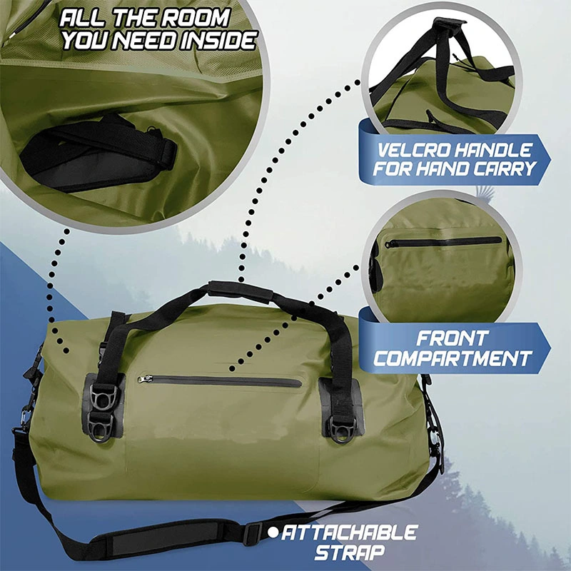Roll Top Waterproof Large Dry Bag Duffel for Kayaking Rafting Boating Swimming Camping Hiking Beach Fishing