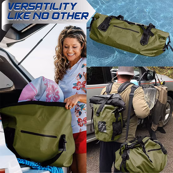 Roll Top Waterproof Large Dry Bag Duffel for Kayaking Rafting Boating Swimming Camping Hiking Beach Fishing